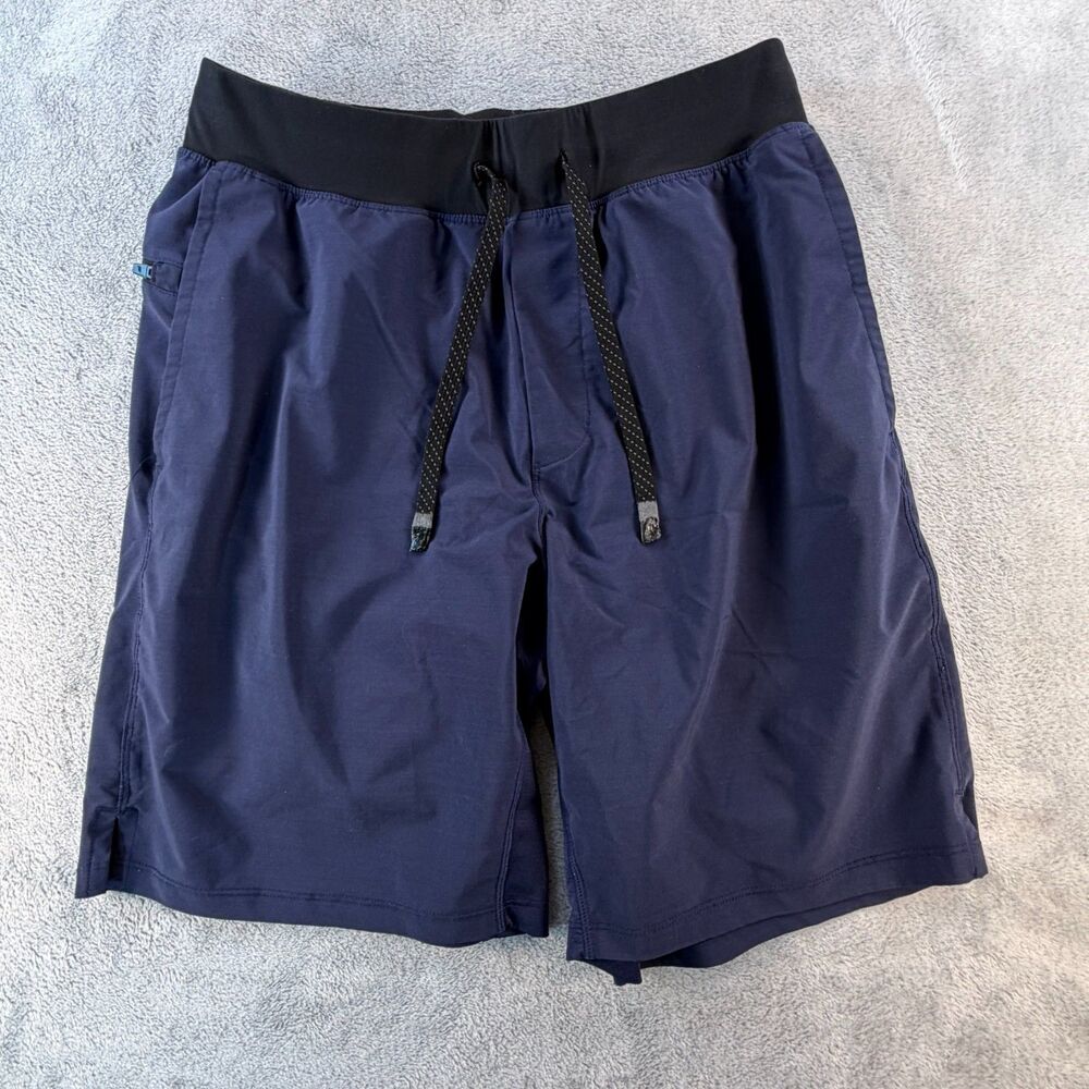 Fabletics Shorts Men’s Small Navy Drawstring Athletic 9" Inseam